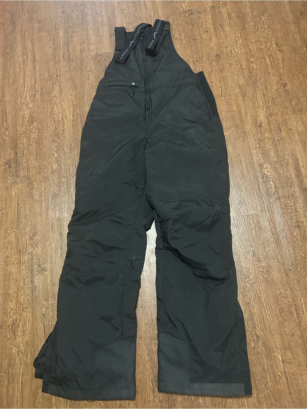 Polar Edge Silver Series Mens L Black Insulated Ski Snow Bib Overalls Snowboard